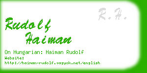 rudolf haiman business card